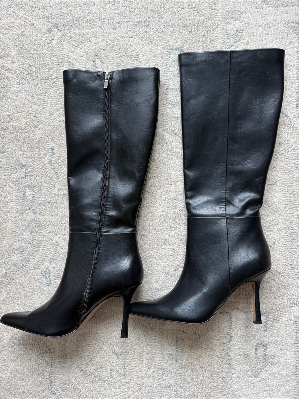 The Drop Classic Black Knee-High Stiletto Boots size 9.5